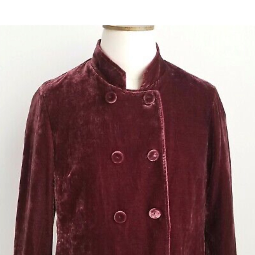 J.Jill Winterberry Velvet Silk Blend Peacoat - Picture 3 of 5
